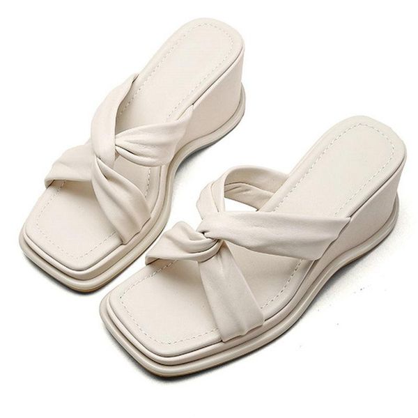 slippers wedged platform high heels women genuine leather fashion summer shoes woman 2021 est party prom sandal, Black
slippers wedged platform high heels women genuine leather fashion summer shoes woman 2021 est party prom sandal, Black
