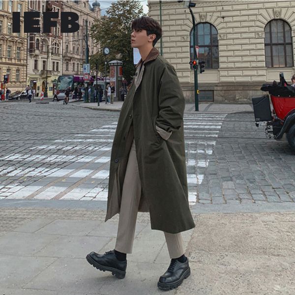 iefb spring korean loose windbreaker color block lapel men's mid length trend coat for male fashion loose clothes y4560 210524, Tan;black
iefb spring korean loose windbreaker color block lapel men's mid length trend coat for male fashion loose clothes y4560 210524, Tan;black