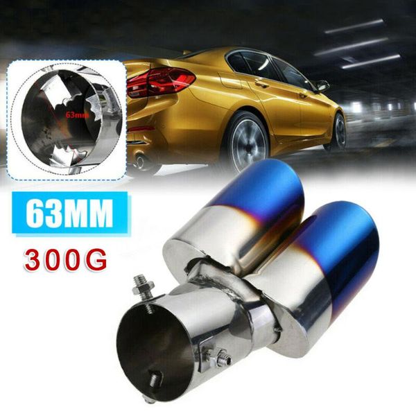 manifold & parts 63mm car rear dual exhaust pipe tail muffler tip throat tailpipe polished stainless steel silver+blue
manifold & parts 63mm car rear dual exhaust pipe tail muffler tip throat tailpipe polished stainless steel silver+blue