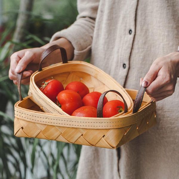 storage baskets handmade wood piece woven basket picnic pu handle shallow fir bread fruit
storage baskets handmade wood piece woven basket picnic pu handle shallow fir bread fruit