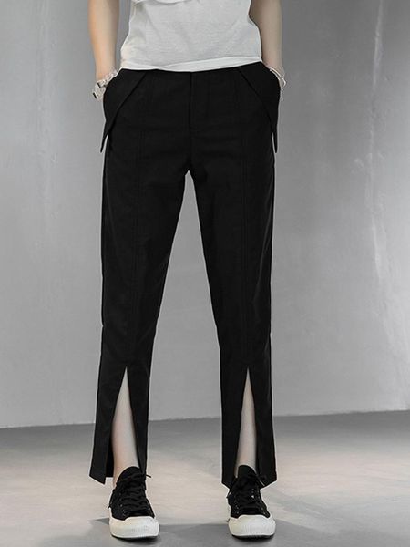 women's pants & capris casual women hem split black slim trousers female fashion ninth, Black;white
women's pants & capris casual women hem split black slim trousers female fashion ninth, Black;white