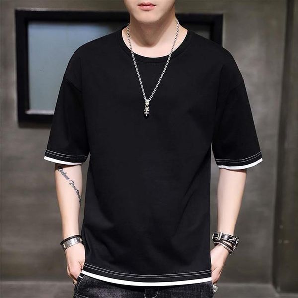 fashion 100% cotton solid color men t shirt fake two pieces short sleeve harajuku tee summer camisetas hombre, White;black
fashion 100% cotton solid color men t shirt fake two pieces short sleeve harajuku tee summer camisetas hombre, White;black
