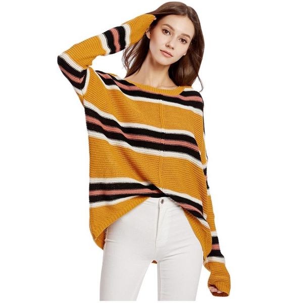 women's sweaters fashion women long sleeve striped round neck casual loose sweatshirt jumper sueter mujer pullover sweater pull femme, White;black
women's sweaters fashion women long sleeve striped round neck casual loose sweatshirt jumper sueter mujer pullover sweater pull femme, White;black