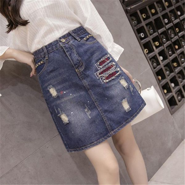 skirts korean style denim skirt female a-line spring summer large size 5xl womens casual vintage embroidery jeans saia f2803, Black
skirts korean style denim skirt female a-line spring summer large size 5xl womens casual vintage embroidery jeans saia f2803, Black