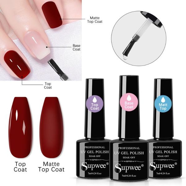 nail gel supwee 3pcs/2pcs/1pc coat and base semi-permanent soak off matte 7ml uv varnish primer, Red;pink
nail gel supwee 3pcs/2pcs/1pc coat and base semi-permanent soak off matte 7ml uv varnish primer, Red;pink