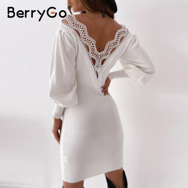 berrygo v-neck patchwork dress white lace edge a-line lantern sleeve dress autumn nightclub open back knee length 210513, Black;gray
berrygo v-neck patchwork dress white lace edge a-line lantern sleeve dress autumn nightclub open back knee length 210513, Black;gray