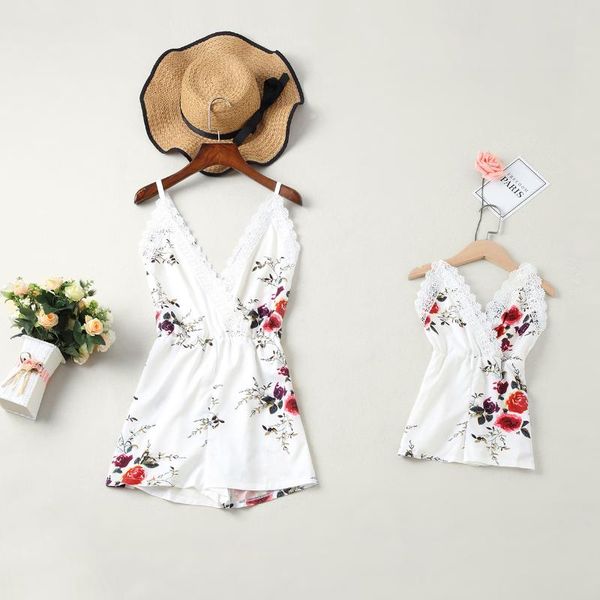 family matching outfits 2021 floral lace print clothing sets short jumpsuits rompers mommy and me clothes look, Blue
family matching outfits 2021 floral lace print clothing sets short jumpsuits rompers mommy and me clothes look, Blue
