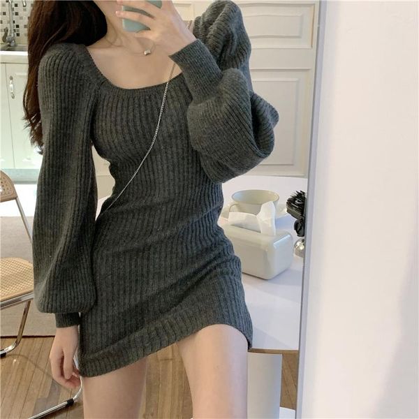 make firm offers the winter party brought temperament of cultivate one's morality show thin knitting lantern sleeve long casual dresses, Black;gray
make firm offers the winter party brought temperament of cultivate one's morality show thin knitting lantern sleeve long casual dresses, Black;gray