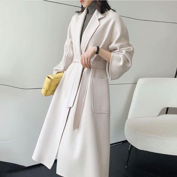 women's wool & blends women overcoat thicken autumn winter patchwork lace-up pocket long sleeve solid color office lady fashion ladylik, Black
women's wool & blends women overcoat thicken autumn winter patchwork lace-up pocket long sleeve solid color office lady fashion ladylik, Black