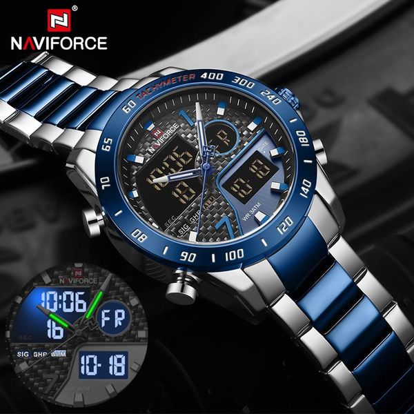 wristwatches naviforce fashion brand men watch military digital sport wristwatch mens steel strap waterproof clock relogio masculino 2021, Slivery;brown
wristwatches naviforce fashion brand men watch military digital sport wristwatch mens steel strap waterproof clock relogio masculino 2021, Slivery;brown