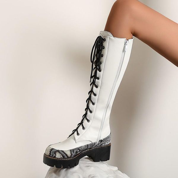 boots leisure bottom design thick handsome long round toe platform chunky high heels cross-tied knee white big size 9, Black
boots leisure bottom design thick handsome long round toe platform chunky high heels cross-tied knee white big size 9, Black