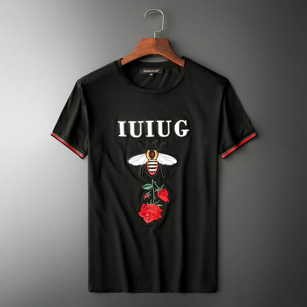 fashion t shirts 2021 summer men's casual round neck short sleeve, White;black
fashion t shirts 2021 summer men's casual round neck short sleeve, White;black