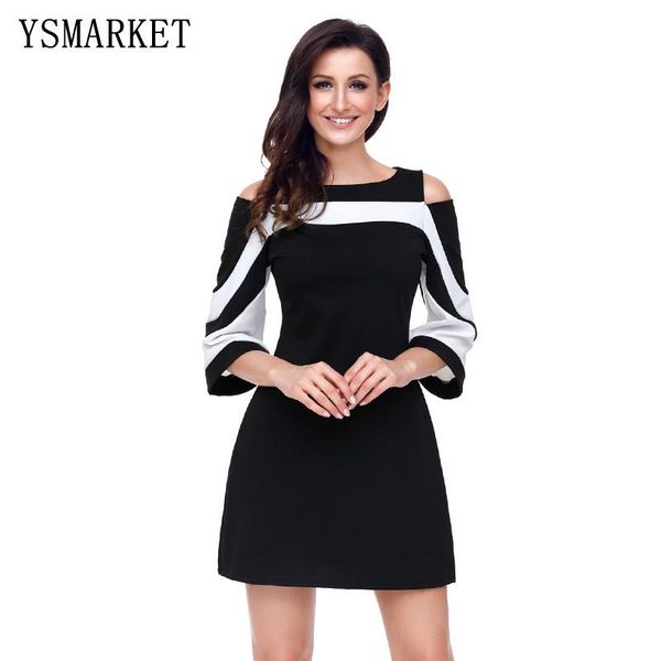 casual dresses ysmarket women autumn winter black white patchwork o-neck three quarter sleeve dress robe femme e220210, Black;gray
casual dresses ysmarket women autumn winter black white patchwork o-neck three quarter sleeve dress robe femme e220210, Black;gray
