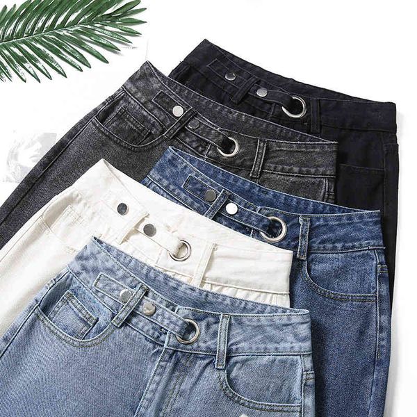 black high waist straight jeans denim pants women spring casual loose wide leg trousers girls 210428, Blue
black high waist straight jeans denim pants women spring casual loose wide leg trousers girls 210428, Blue