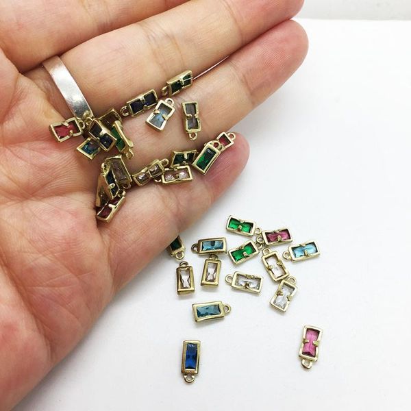 charms 30pc colorful edging crystal zircon metal copper fashion handmade diy necklace bracelet ladie pendant wedding gift jewelry make, Bronze;silver
charms 30pc colorful edging crystal zircon metal copper fashion handmade diy necklace bracelet ladie pendant wedding gift jewelry make, Bronze;silver