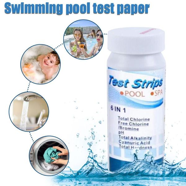 6-in-1 ph test strips pool spa easy and fast detection of 50pcs value tester swimming water #w5 & accessories
6-in-1 ph test strips pool spa easy and fast detection of 50pcs value tester swimming water #w5 & accessories