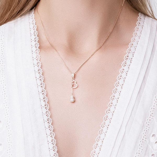 pendant necklaces modelling a novel double gourd necklace ornaments symbolize beauty lucky clavicle chain fashion jewelry, Silver
pendant necklaces modelling a novel double gourd necklace ornaments symbolize beauty lucky clavicle chain fashion jewelry, Silver