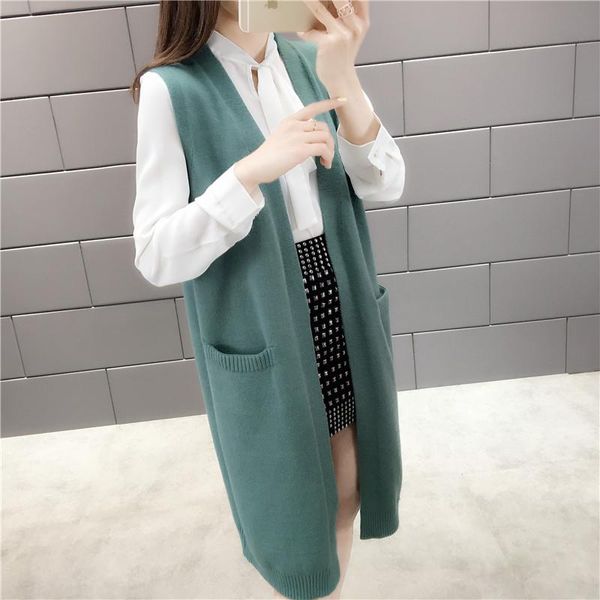 women's vests 2021 autumn winter sweater women long cardigan plus size korean style knitted vest black coat, Black;white
women's vests 2021 autumn winter sweater women long cardigan plus size korean style knitted vest black coat, Black;white