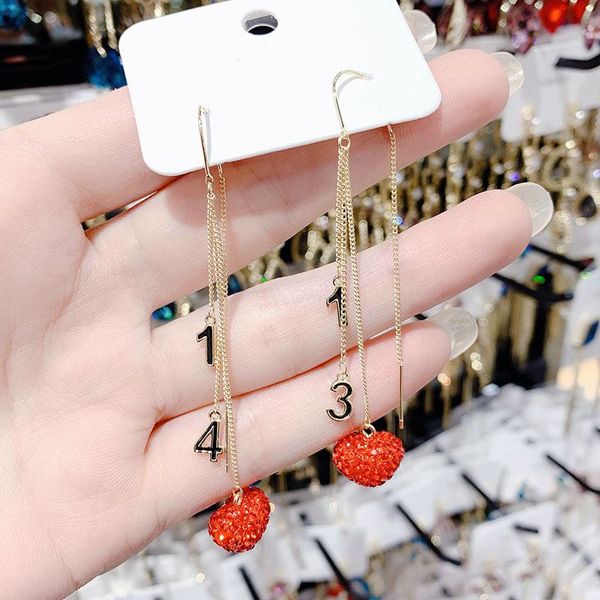 alphanumeric ear line red love tassel earrings long style 2021 fashion earring jewelry for woman trend dangle & chandelier, Silver
alphanumeric ear line red love tassel earrings long style 2021 fashion earring jewelry for woman trend dangle & chandelier, Silver