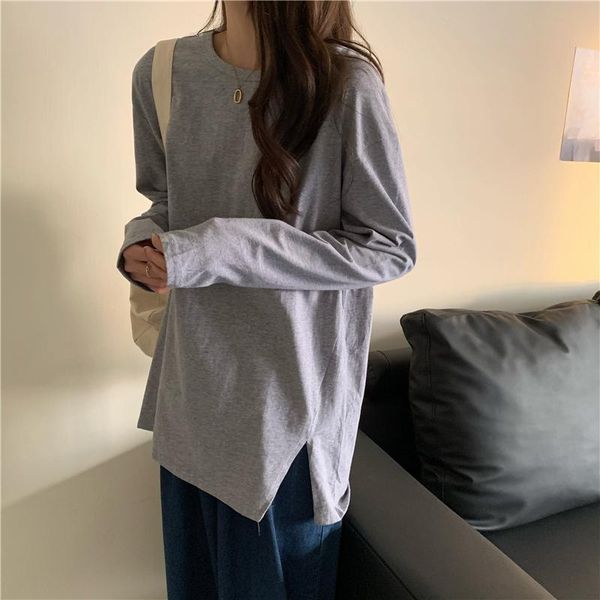 women's t-shirt alien kitty brief solid korea tee split women 2021 basic o-neck full sleeves streetwear all-match office lady t-shirts, White
women's t-shirt alien kitty brief solid korea tee split women 2021 basic o-neck full sleeves streetwear all-match office lady t-shirts, White