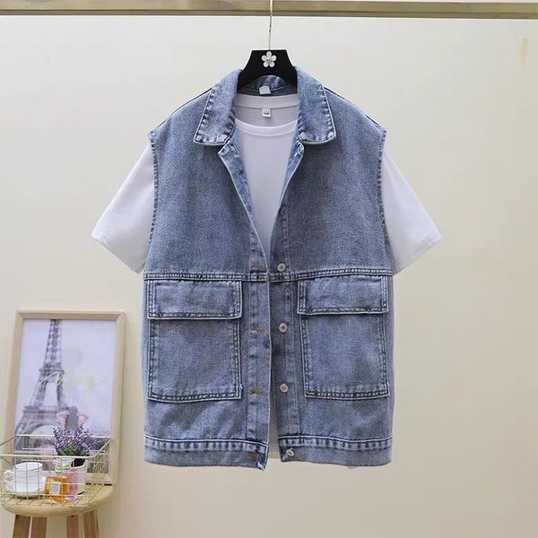 women's vests oversized denim vest spring women korean loose sleeveless waistcoat plus size vintage female jean cardigan tank jacket, Black;white
women's vests oversized denim vest spring women korean loose sleeveless waistcoat plus size vintage female jean cardigan tank jacket, Black;white