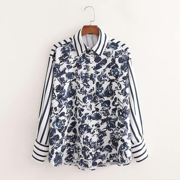 women shirt printed long sleeves turn-down collar casual female s femme mujer blouse blusas 210517, White
women shirt printed long sleeves turn-down collar casual female s femme mujer blouse blusas 210517, White