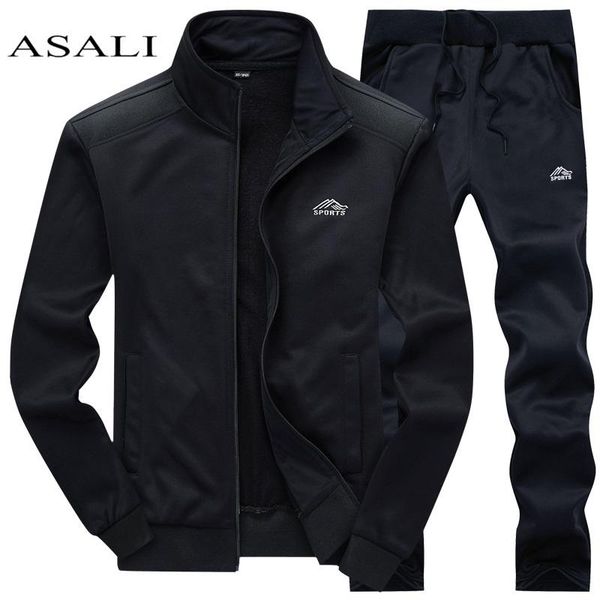 men's tracksuits men polyester sweatshirt sporting fleece 2021 gyms spring jacket + pants casual track suit sportswear fitness, Gray
men's tracksuits men polyester sweatshirt sporting fleece 2021 gyms spring jacket + pants casual track suit sportswear fitness, Gray