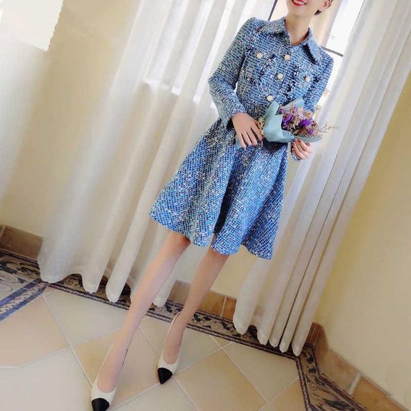 casual dresses autumn high women quality long sleeves tweed dress chic women's elegant a969, Black;gray
casual dresses autumn high women quality long sleeves tweed dress chic women's elegant a969, Black;gray