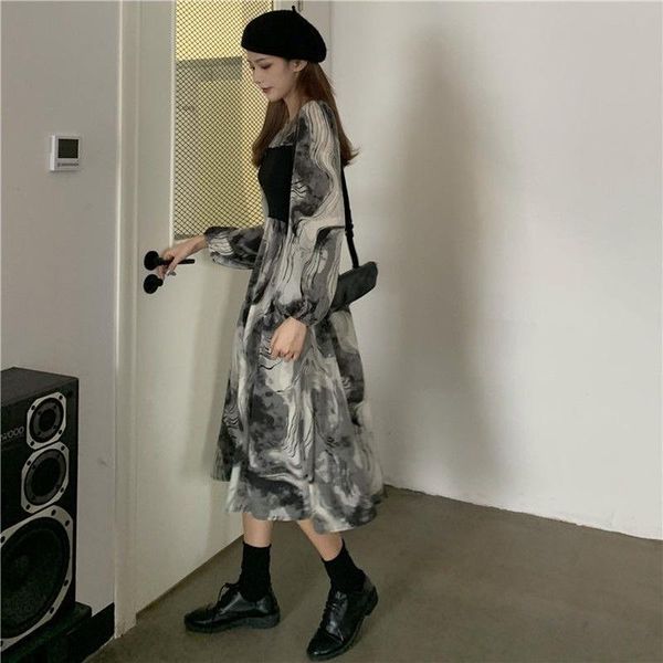 casual dresses women long sleeve patchwork streetwear harajuku tie dye trendy o-neck female a-line elegant vestido dress, Black;gray
casual dresses women long sleeve patchwork streetwear harajuku tie dye trendy o-neck female a-line elegant vestido dress, Black;gray