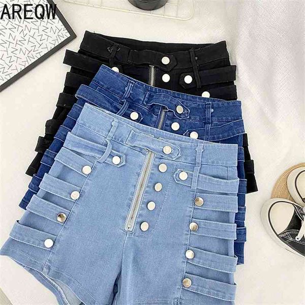 3223 super high waist denim shorts women's spring and summer style thin a-line pants cross waist thin shortsins 210507, White;black
3223 super high waist denim shorts women's spring and summer style thin a-line pants cross waist thin shortsins 210507, White;black
