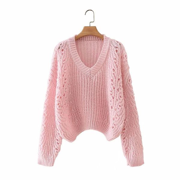 women's sweaters 2021 v-neck autumn winter women casual sweater loose knitting fashion long sleeve pullover hollow out female, White;black
women's sweaters 2021 v-neck autumn winter women casual sweater loose knitting fashion long sleeve pullover hollow out female, White;black