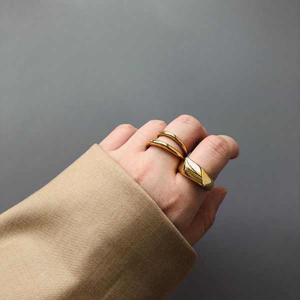 amaiyllis minimalist irregular open ring geometric lines gold rings personality temperament jewelry for women party decorations, Golden;silver
amaiyllis minimalist irregular open ring geometric lines gold rings personality temperament jewelry for women party decorations, Golden;silver