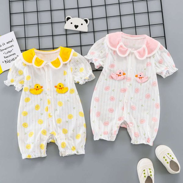 baby summer half sleeve one-piece suit 0-1 year old boys and girls 3 baby thin ha clothes, White
baby summer half sleeve one-piece suit 0-1 year old boys and girls 3 baby thin ha clothes, White