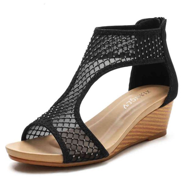 sandals women's shoes summer new all-match casual mesh wedge heel plus size mother women 36-42 gk6b, Black
sandals women's shoes summer new all-match casual mesh wedge heel plus size mother women 36-42 gk6b, Black