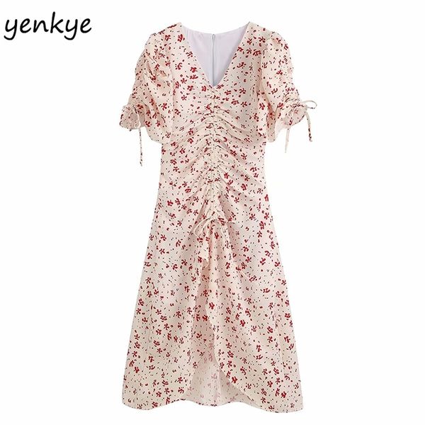 drawstring draped floral print dress women v neck short sleeve a-line midi summer elegant lady party vestidos mujer 210514, Black;gray
drawstring draped floral print dress women v neck short sleeve a-line midi summer elegant lady party vestidos mujer 210514, Black;gray