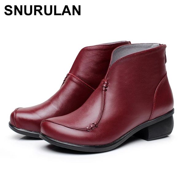 boots snurulan2021 autumn lady winter square heels short shoes genuine leather back zipper women ankle for femal e043, Black
boots snurulan2021 autumn lady winter square heels short shoes genuine leather back zipper women ankle for femal e043, Black