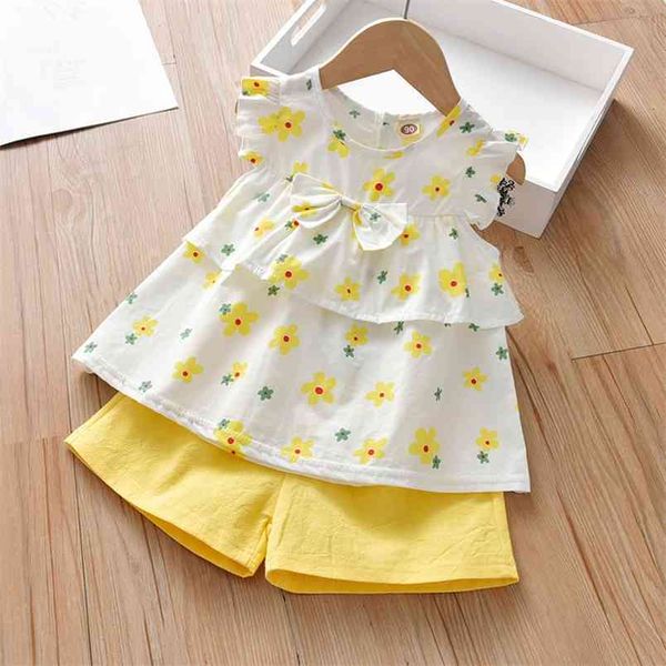 summer flower flying sleeve shorts 2pcs clothing sets children's girl outfit 210528, White
summer flower flying sleeve shorts 2pcs clothing sets children's girl outfit 210528, White