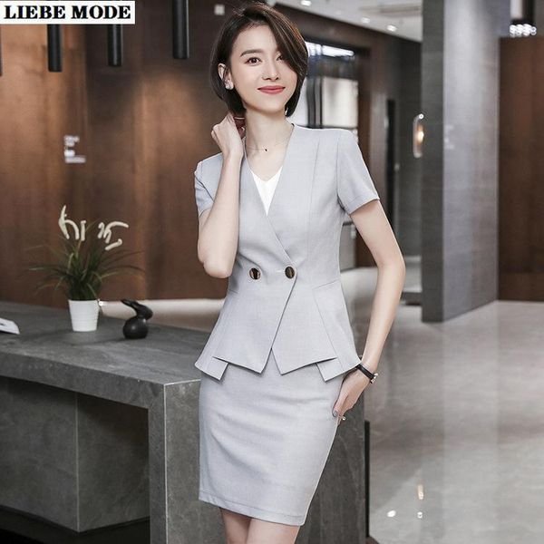 two piece dress womens short sleeve blazer suit set double breasted jacket 2021 spring summer ladies black grey navy blue formal, White
two piece dress womens short sleeve blazer suit set double breasted jacket 2021 spring summer ladies black grey navy blue formal, White