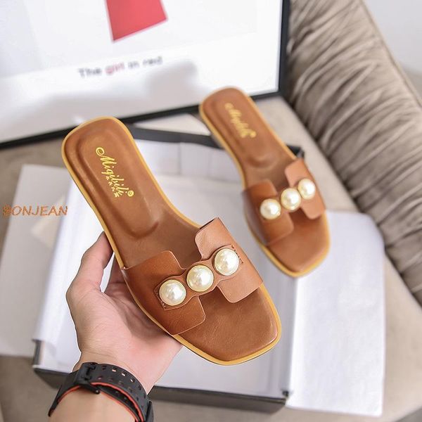 slippers brown pearl design flat women pure color sandals 2021 chic open toe beach party casual flip flop, Black
slippers brown pearl design flat women pure color sandals 2021 chic open toe beach party casual flip flop, Black