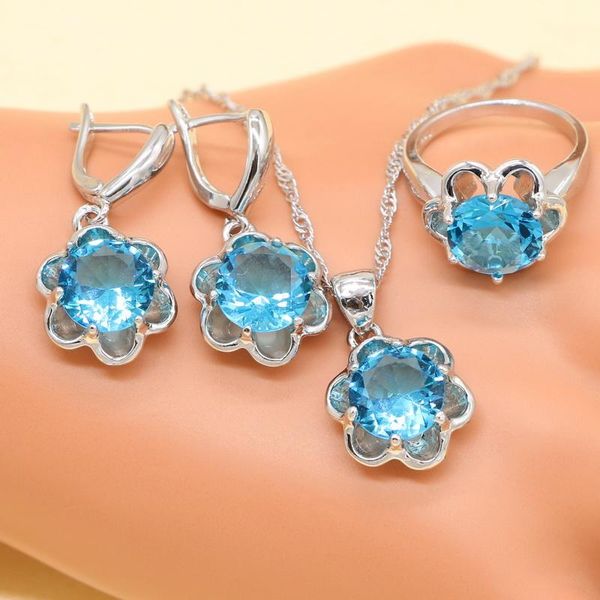 earrings & necklace xutaayi silver jewelry sets for women blue cubic zirconia white cz fancy wedding necklace/rings/earrings set
earrings & necklace xutaayi silver jewelry sets for women blue cubic zirconia white cz fancy wedding necklace/rings/earrings set
