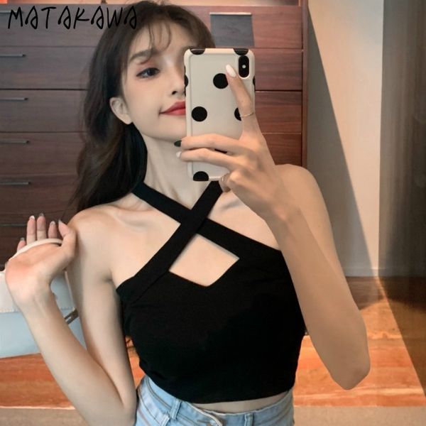 matakawa spaghetti strap tank off-the-shoulder halterneck crop for women's inner wear solid short camisole 210513, White
matakawa spaghetti strap tank off-the-shoulder halterneck crop for women's inner wear solid short camisole 210513, White