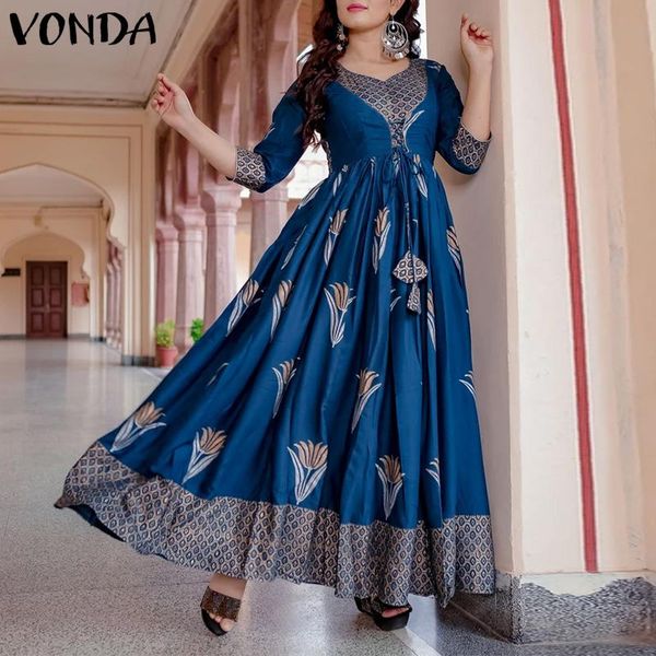 casual dresses women long maxi dress vintage v neck half sleeve floral print party 2021 vonda vestido loose robe femme vestidos, Black;gray
casual dresses women long maxi dress vintage v neck half sleeve floral print party 2021 vonda vestido loose robe femme vestidos, Black;gray