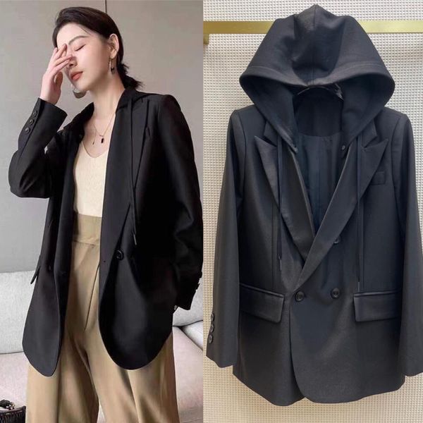 women's suits & blazers arrival casual women jacket autumn 2021 fashion black blazer long office ladies double breasted with hood, White;black
women's suits & blazers arrival casual women jacket autumn 2021 fashion black blazer long office ladies double breasted with hood, White;black
