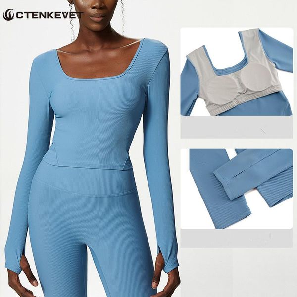 yoga outfit women long sleeve running shirts exposed navel t-shirts solid sports quick dry fitness gym crop sport wear
yoga outfit women long sleeve running shirts exposed navel t-shirts solid sports quick dry fitness gym crop sport wear