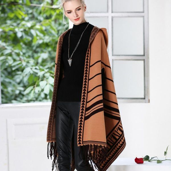 women's sweaters oversize hooded cape sweater women tassel plus size pattern large cardigans femme hiver poncho ladies capes 70n0686, White;black
women's sweaters oversize hooded cape sweater women tassel plus size pattern large cardigans femme hiver poncho ladies capes 70n0686, White;black