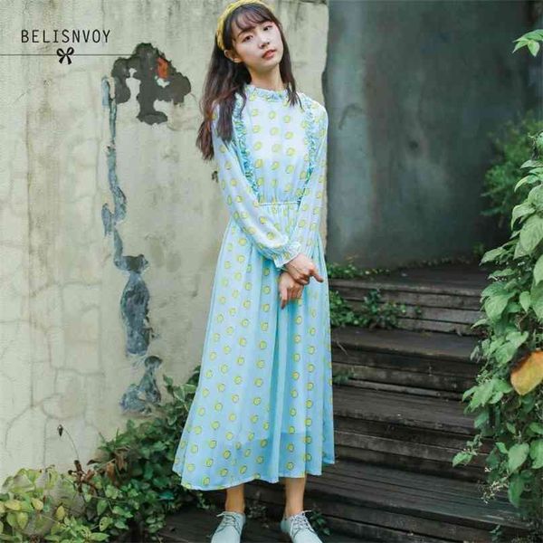 mori girl spring autumn women maxi long dress polka dot vintage vestidos longo chiffon ruffles elegant party 210520, Black;gray
mori girl spring autumn women maxi long dress polka dot vintage vestidos longo chiffon ruffles elegant party 210520, Black;gray