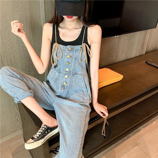 women's jeans woman pants denim suspender for women 2021 spring loose straight-leg ankle-length pantalones vaqueros mujer, Blue
women's jeans woman pants denim suspender for women 2021 spring loose straight-leg ankle-length pantalones vaqueros mujer, Blue