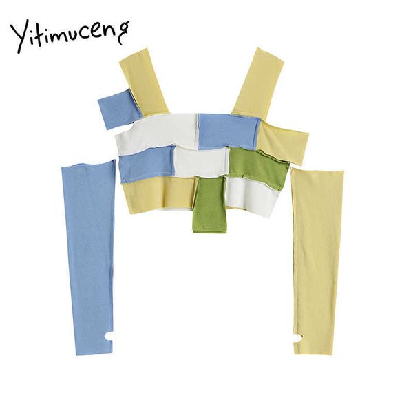 yitimuceng contrast color t shirts woman backless crop skinny slash neck clothes summer fashion streetwear 210601, White
yitimuceng contrast color t shirts woman backless crop skinny slash neck clothes summer fashion streetwear 210601, White