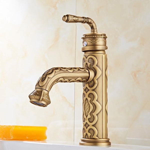 bathroom sink faucets european antique carved brass faucet and cold water basin single handle tap
bathroom sink faucets european antique carved brass faucet and cold water basin single handle tap