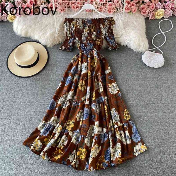 korobov slash neck short sleeve dress women slim waist floral printed a line dresses summer new korean style vestidos mujer 210430, Black;gray
korobov slash neck short sleeve dress women slim waist floral printed a line dresses summer new korean style vestidos mujer 210430, Black;gray